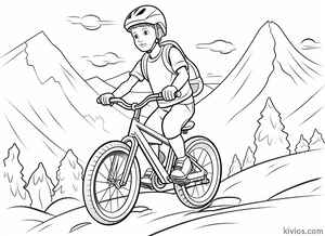 Mountain Bike Coloring Page #643022975