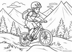 Mountain Bike Coloring Page #67323280