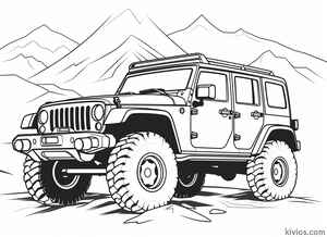Off-Road Jeep Coloring Page #24713224