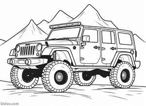 Off-Road Jeep Coloring Page #255931719