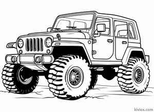 Off-Road Jeep Coloring Page #257234416