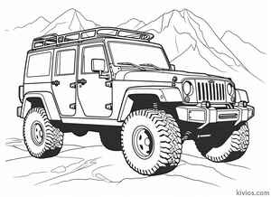 Off-Road Jeep Coloring Page #520624305