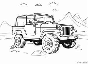 Off-Road Jeep Coloring Page #713019715