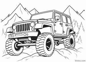Off-Road Jeep Coloring Page #728922364