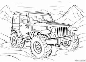 Off-Road Jeep Coloring Page #782027363