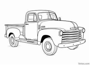 Old Chevy Truck Coloring Page #105114043