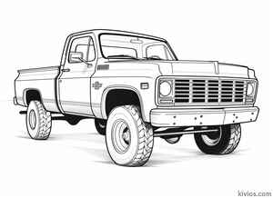 Old Chevy Truck Coloring Page #1071913514