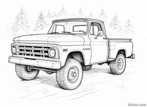 Old Chevy Truck Coloring Page #1143729920