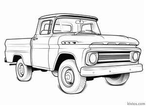 Old Chevy Truck Coloring Page #120356527