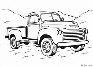 Old Chevy Truck Coloring Page #130794275