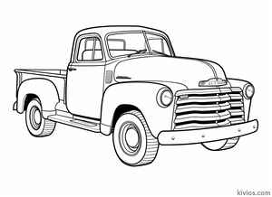 Old Chevy Truck Coloring Page #1337411510