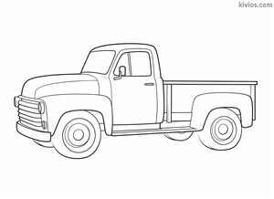 Old Chevy Truck Coloring Page #1339026813