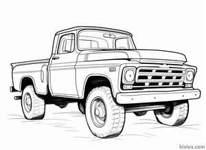 Old Chevy Truck Coloring Page #1375517342