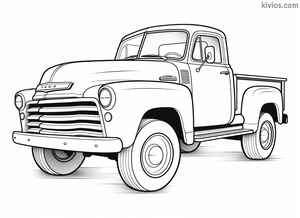 Old Chevy Truck Coloring Page #1428115898