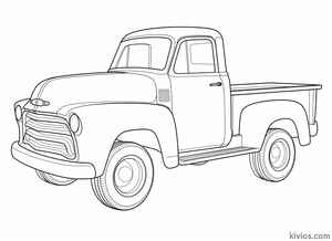 Old Chevy Truck Coloring Page #1439129366
