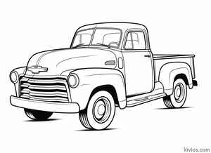 Old Chevy Truck Coloring Page #17322401