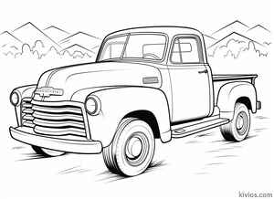 Old Chevy Truck Coloring Page #1812225188