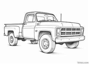Old Chevy Truck Coloring Page #1904131009