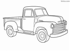 Old Chevy Truck Coloring Page #1986823634