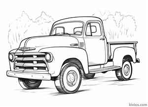 Old Chevy Truck Coloring Page #201604470