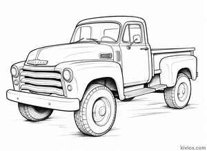 Old Chevy Truck Coloring Page #214214607