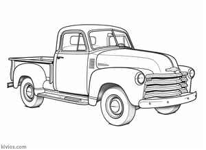 Old Chevy Truck Coloring Page #227947860