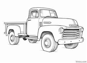 Old Chevy Truck Coloring Page #231843230