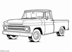 Old Chevy Truck Coloring Page #240252110