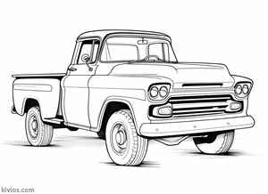 Old Chevy Truck Coloring Page #247238805