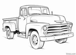 Old Chevy Truck Coloring Page #2633010739