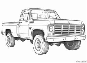 Old Chevy Truck Coloring Page #2645721815
