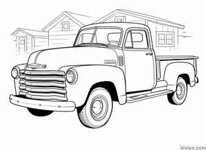 Old Chevy Truck Coloring Page #2684323905