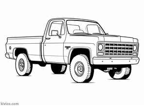 Old Chevy Truck Coloring Page #27416376