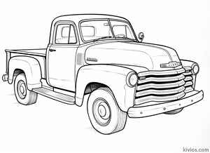 Old Chevy Truck Coloring Page #2802213645