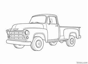 Old Chevy Truck Coloring Page #2982212691