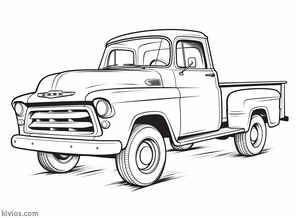Old Chevy Truck Coloring Page #3004619526