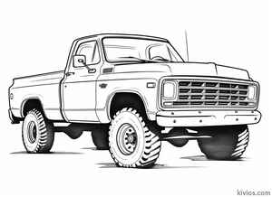 Old Chevy Truck Coloring Page #3089815284