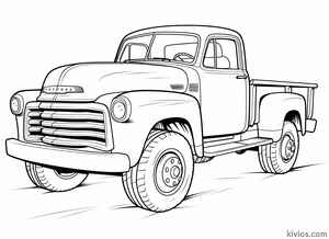 Old Chevy Truck Coloring Page #3107513769