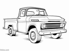 Old Chevy Truck Coloring Page #312896971