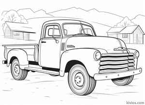 Old Chevy Truck Coloring Page #32958782