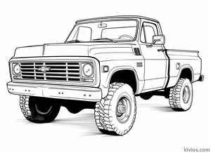 Old Chevy Truck Coloring Page #340110521
