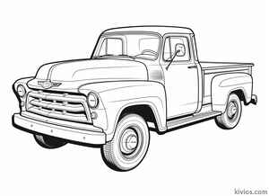 Old Chevy Truck Coloring Page #4122280