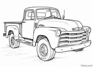 Old Chevy Truck Coloring Page #425823924