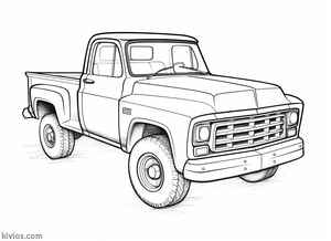 Old Chevy Truck Coloring Page #433694