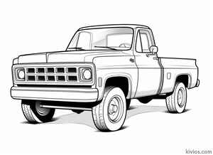 Old Chevy Truck Coloring Page #4688238