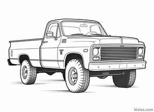 Old Chevy Truck Coloring Page #5004181
