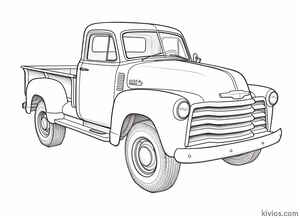 Old Chevy Truck Coloring Page #833917745