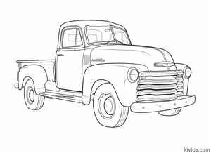 Old Chevy Truck Coloring Page #889727197