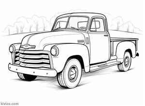 Old Chevy Truck Coloring Page #97615601