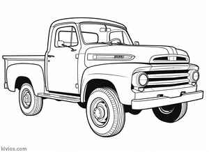 Old Truck Coloring Page #117414836